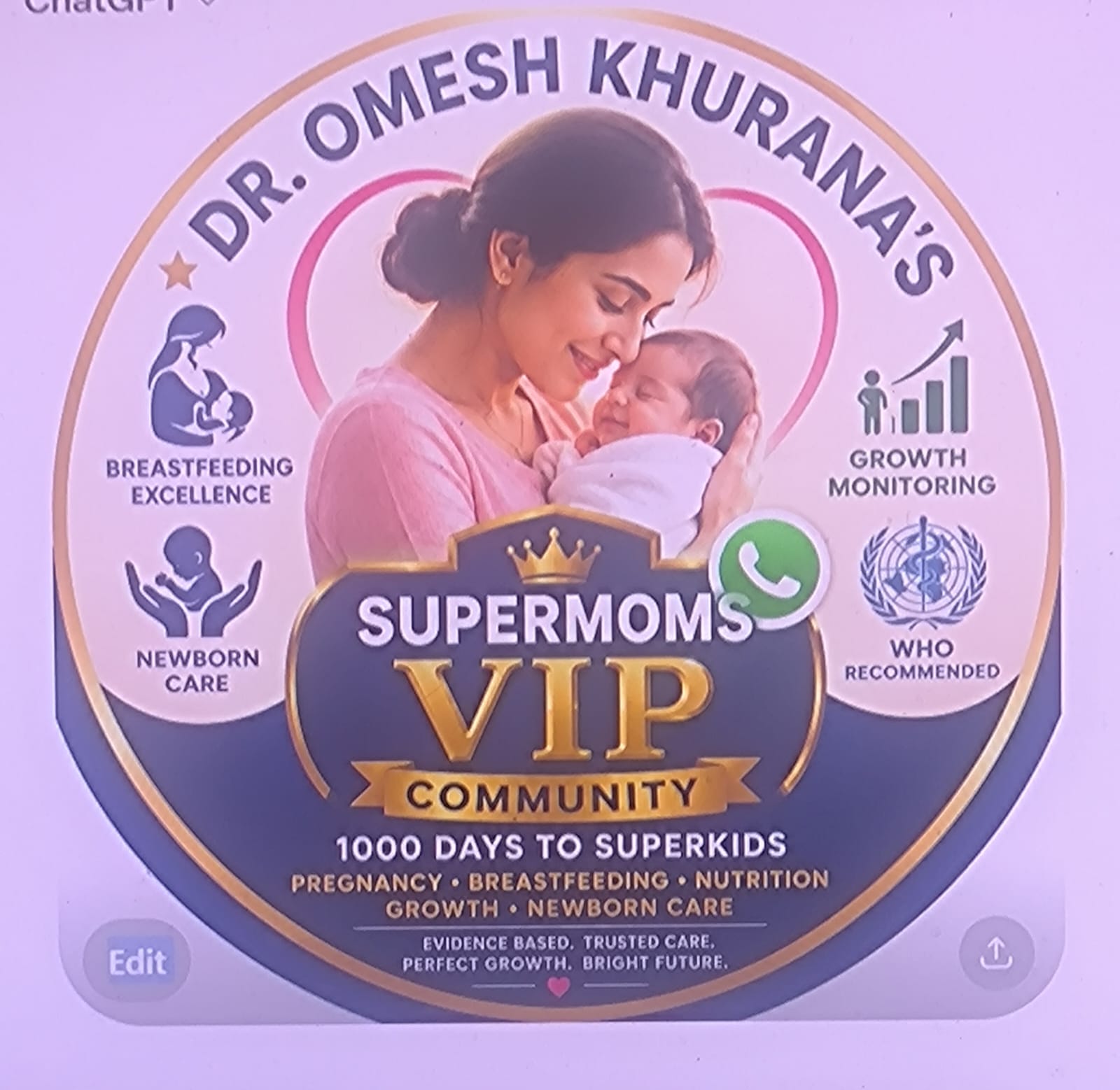 Dr. Omesh Khurana's SuperMoms VIP Community badge